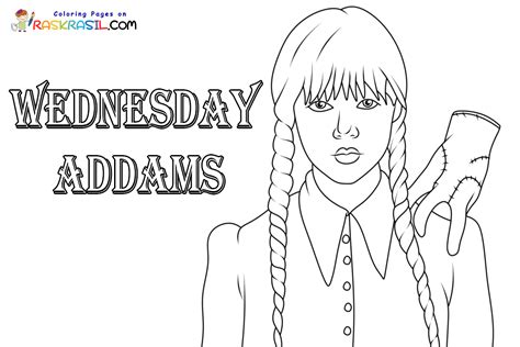 ausmalbilder wednesday addams|Wednesday Coloring pages for kids (Free PDF。